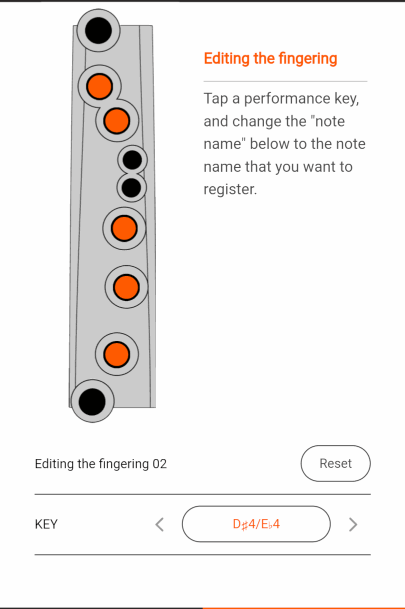 Roland Mini Plus app: Custom Fingering for D#/Eb