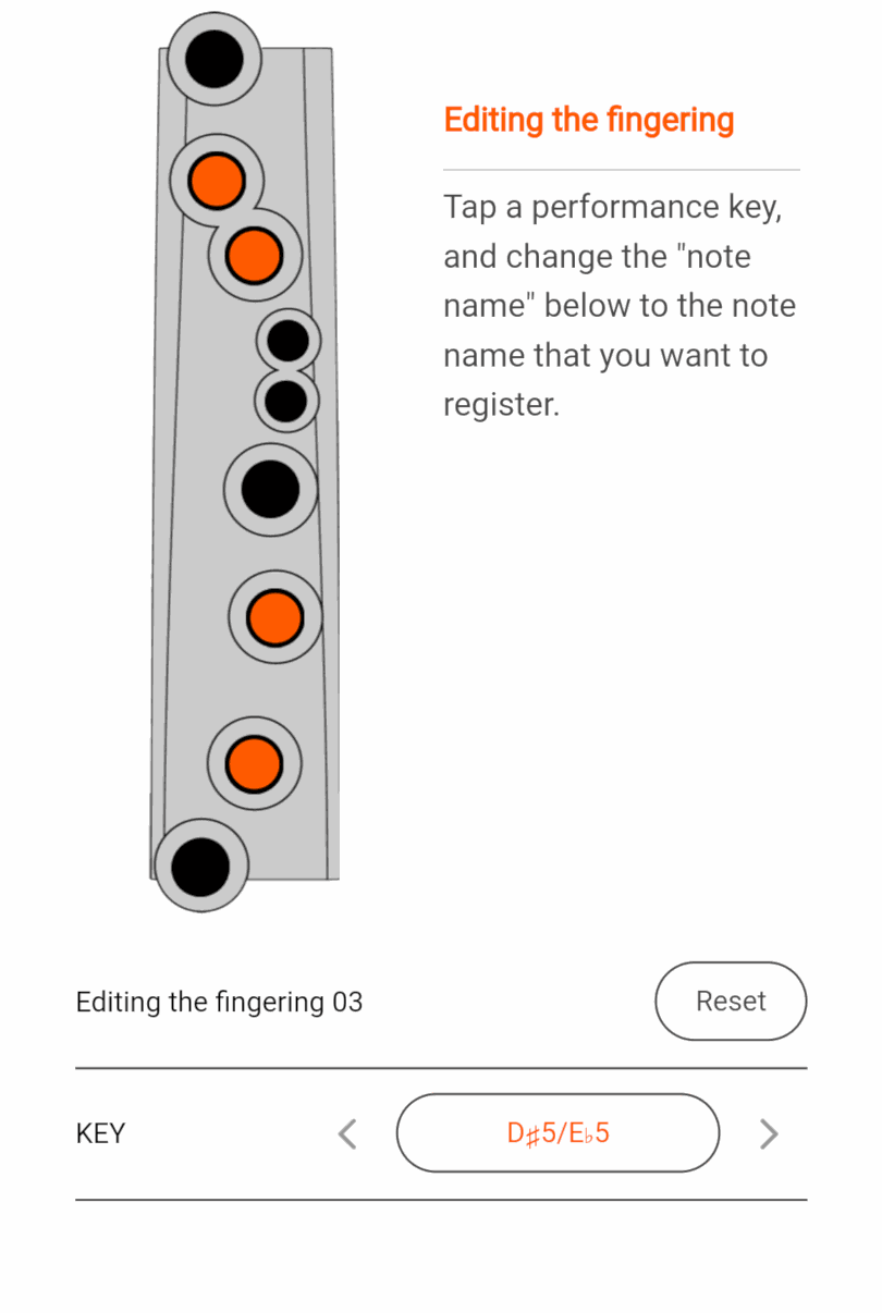 Roland Mini Plus app: Custom Fingering for D#/Eb - Higher Octave