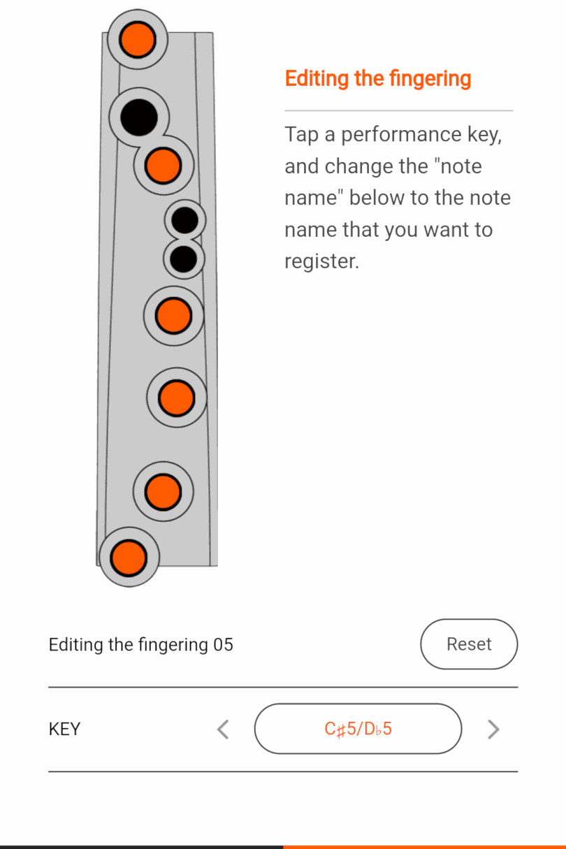 Roland Mini Plus app: Custom Fingering for C#/Db - Higher Octave