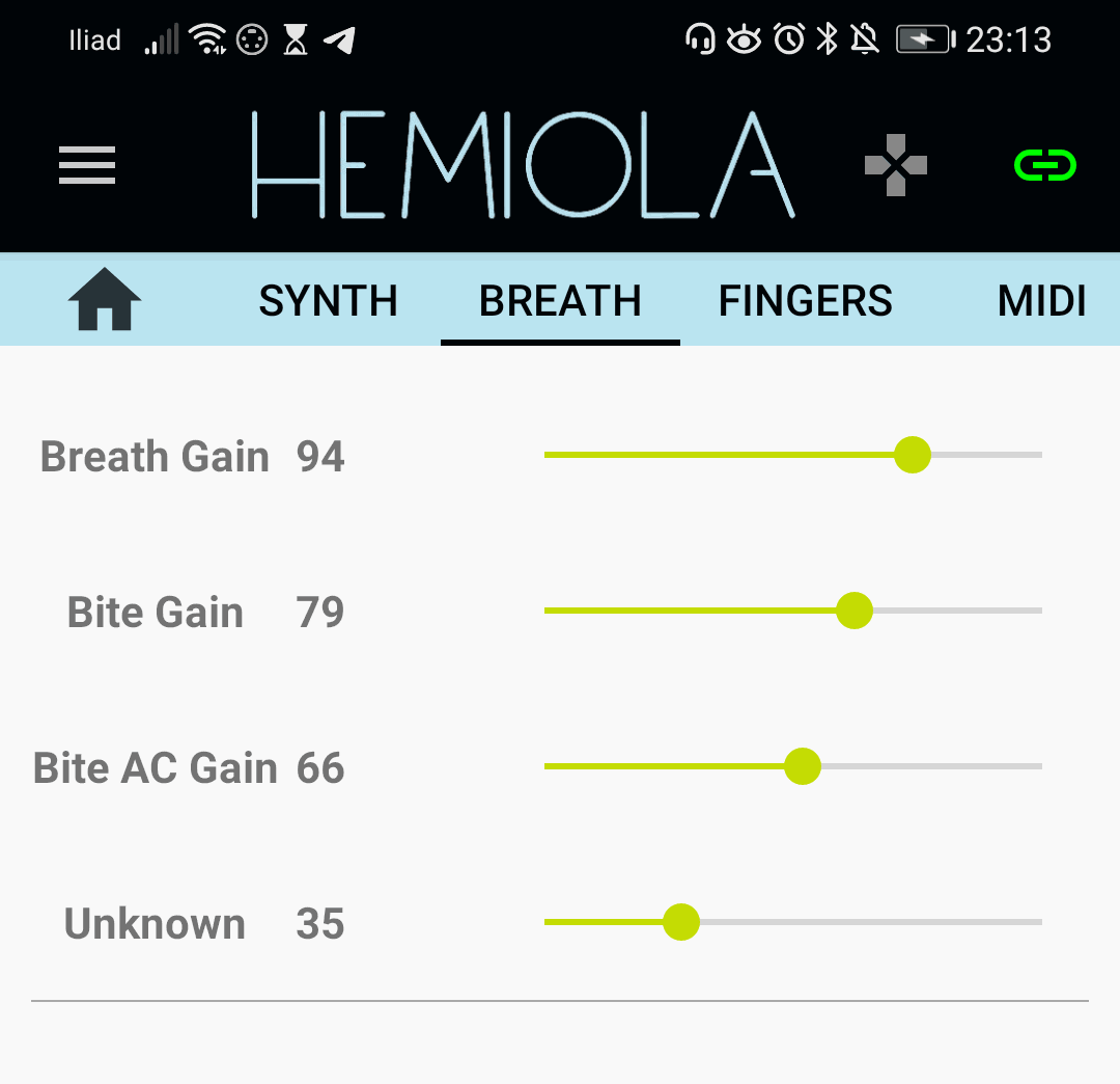 Gianluca Barbaro's Roland Mini Blog - Hemiola Android app - Akai EWI USB Module - Breath