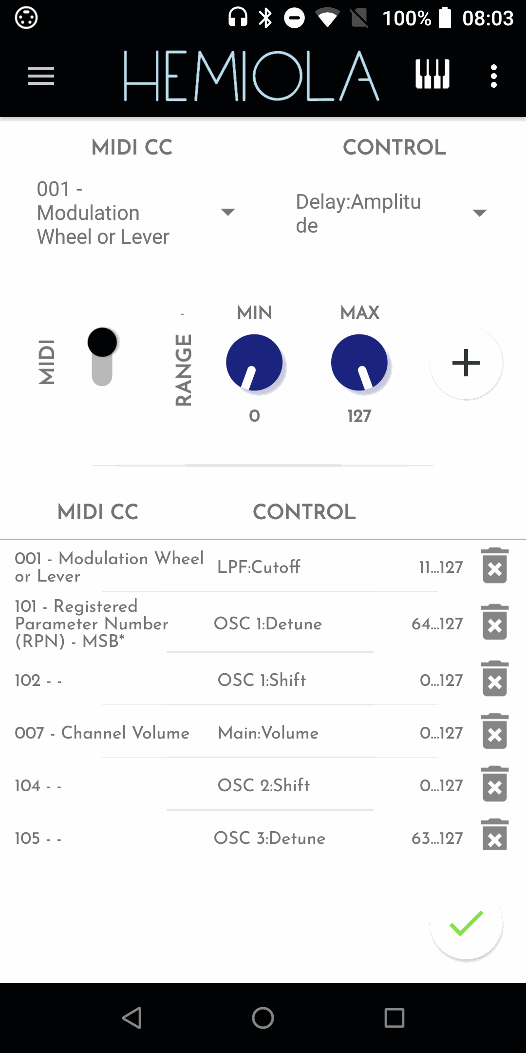 Gianluca Barbaro's Roland Mini Blog - Hemiola Android app - MIDI Mapper