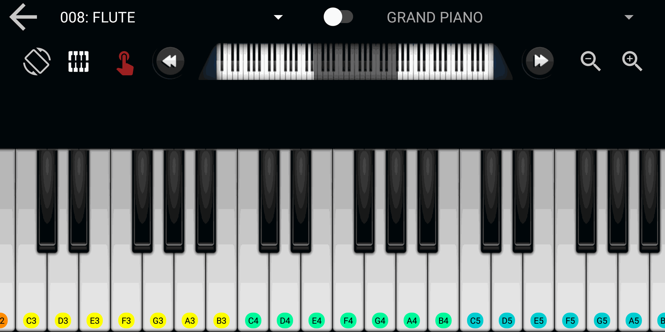 Gianluca Barbaro's Roland Mini Blog - Hemiola Android app - Keyboard