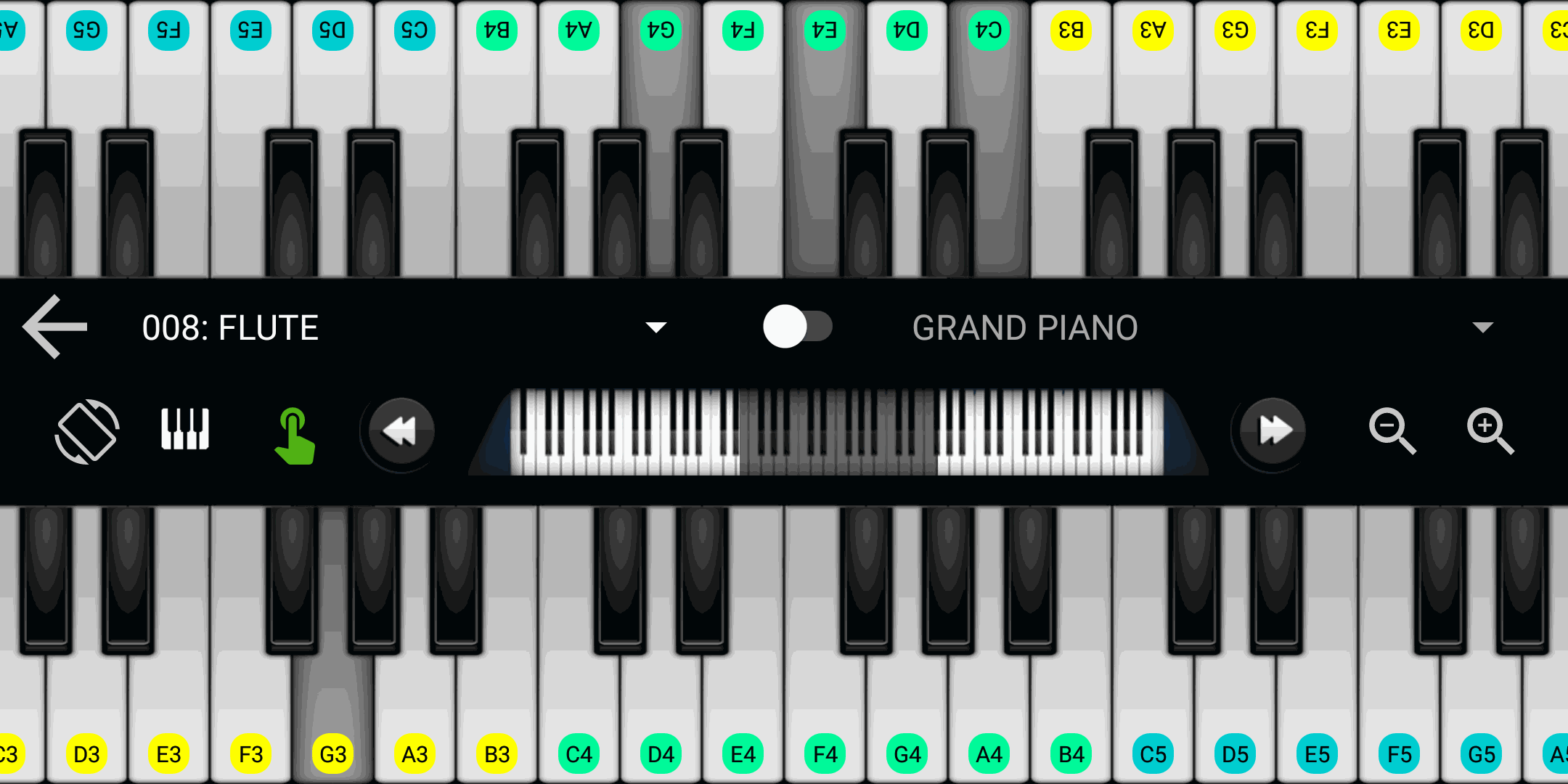 Gianluca Barbaro's Roland Mini Blog - Hemiola Android app - Double Keyboard