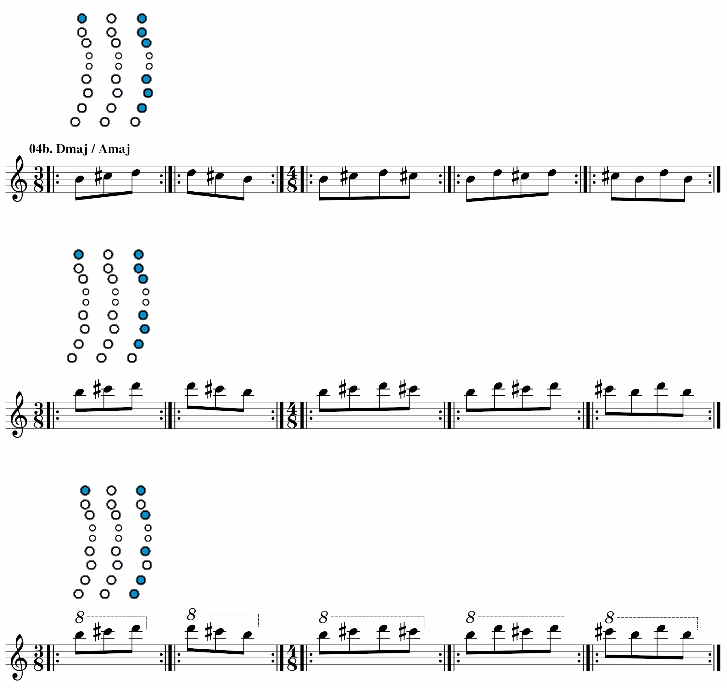 Roland Aerophone Mini - Octave Exercises - Part 3 - Exercise 4b