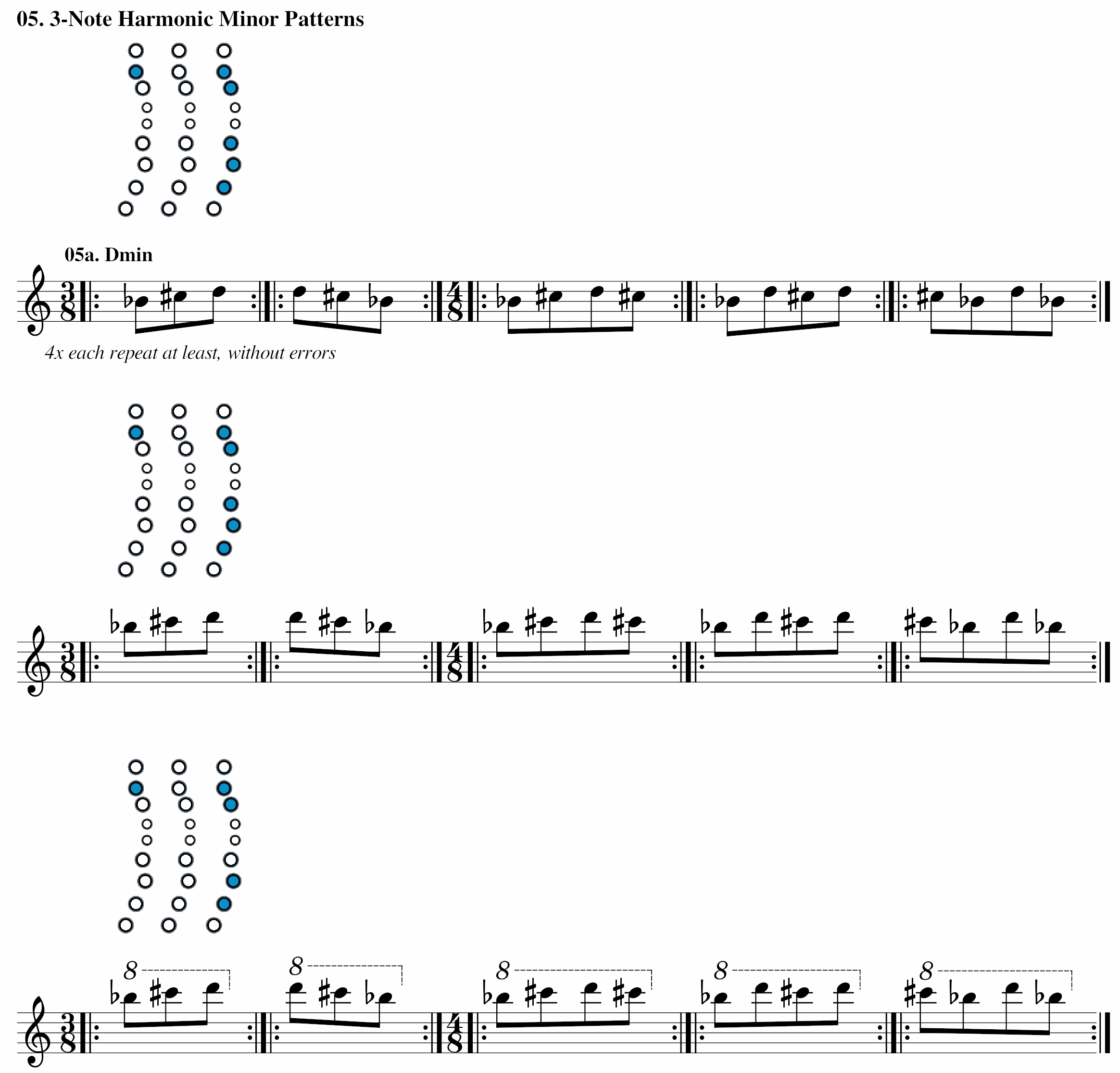 Roland Aerophone Mini - Octave Exercises - Part 4 - Exercise 5a